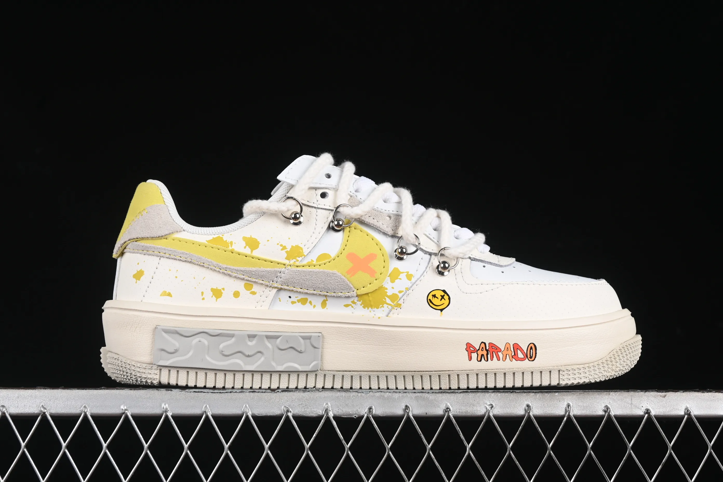 All categories Nk Air Force 1 Air Force series Nk Air Force 1 Fontanka Air Force low-top Nk Air Force 1 Fontanka New fashion style Graffiti emoticon pack Air Force One customized deconstructed strap low-top casual sneakers DV6984-001